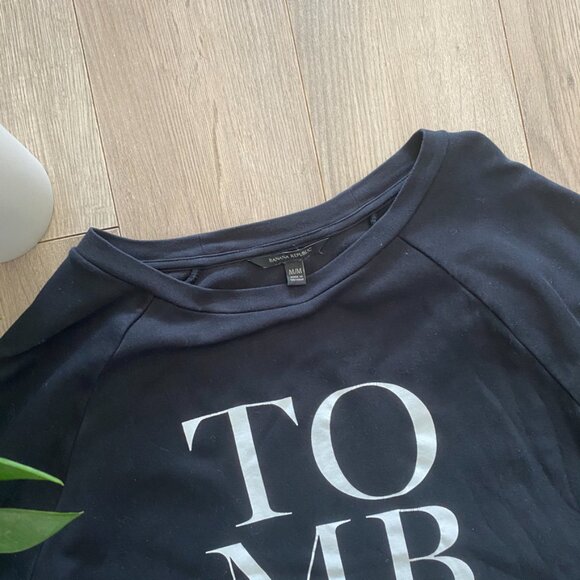 Banana Republic Black “Tomboy” Graphic Sweatshirt - Picture 7 of 10